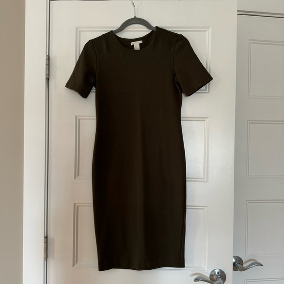 Khaki midi dress - H&M size small - Picture 7 of 8